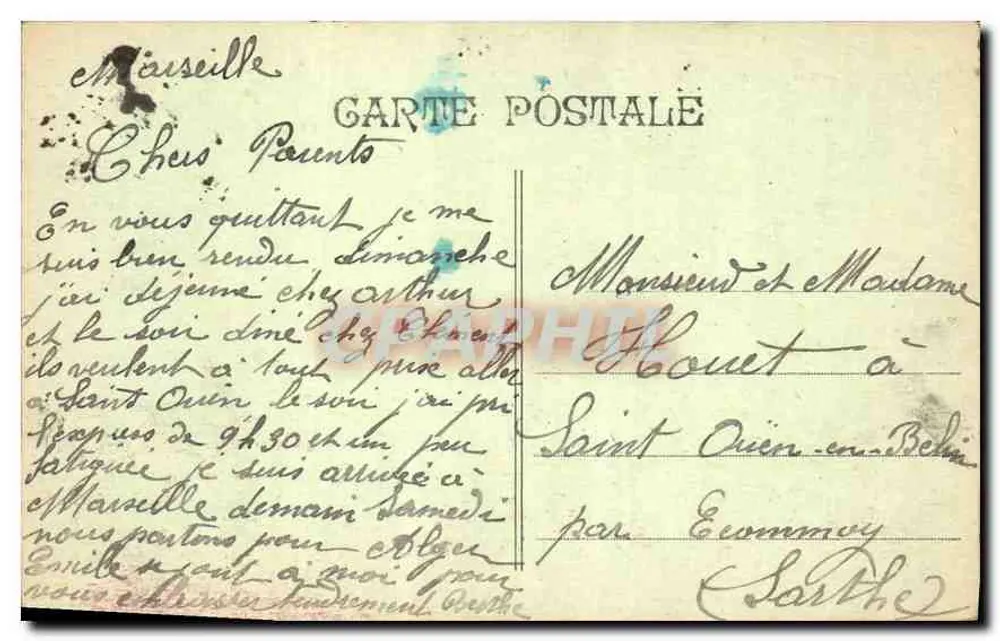Marseille - Allgemeiner Blick über N. D. de la Garde — unbekannter Verlag - Rückseite