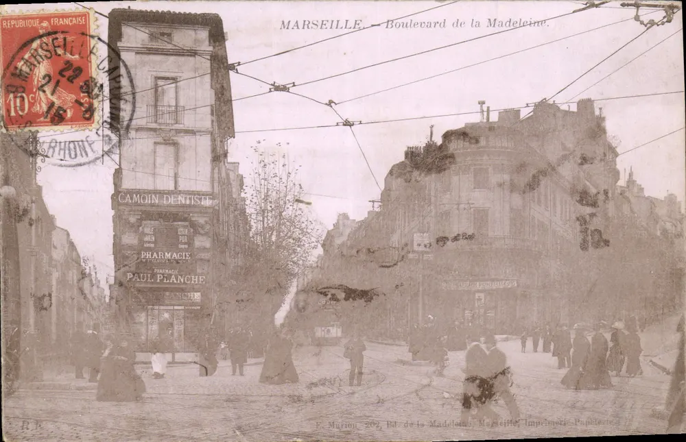 MARSEILLE — Boulevard de la Madeleine — Éditeur F. Murion, n°202 - Frente