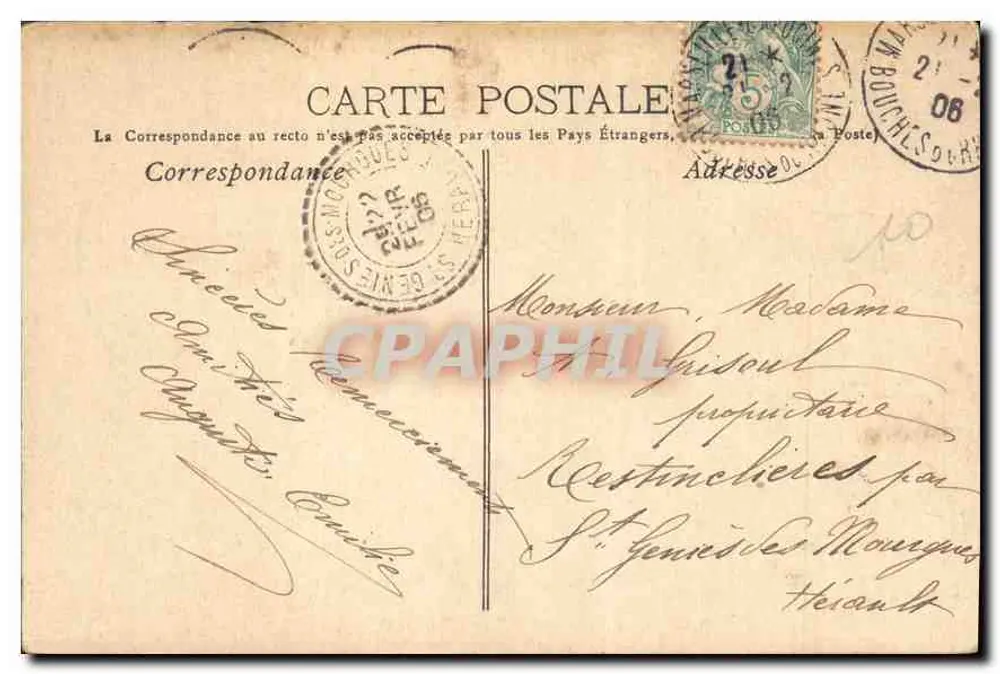 Antiga Abadia de São Victor — Marselha — Magasin Général - Verso