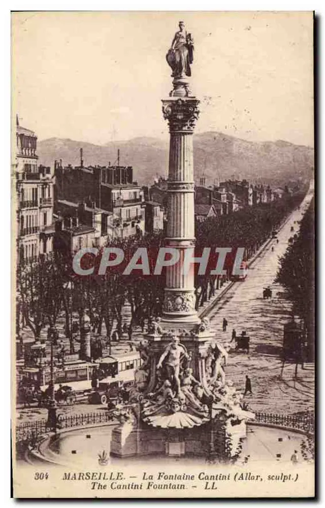 MARSEILLE — A Fonte Cantini (Allar, escult.) — LL - Frente