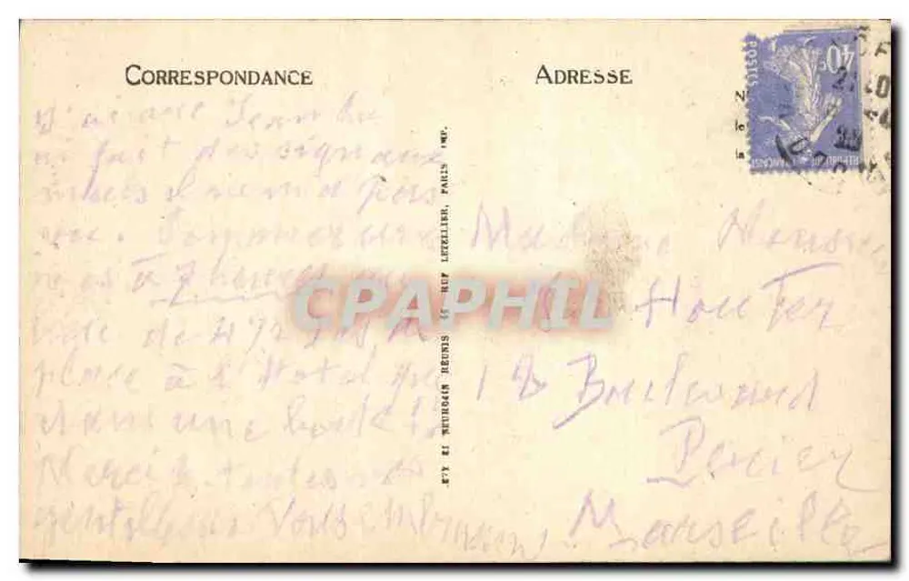 MARSEILLE — A Fonte Cantini (Allar, escult.) — LL - Verso