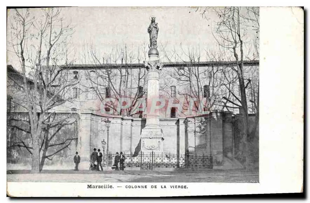 Marselha — Coluna da Virgem — Editor: TAILLEUR PARISIEN - Frente