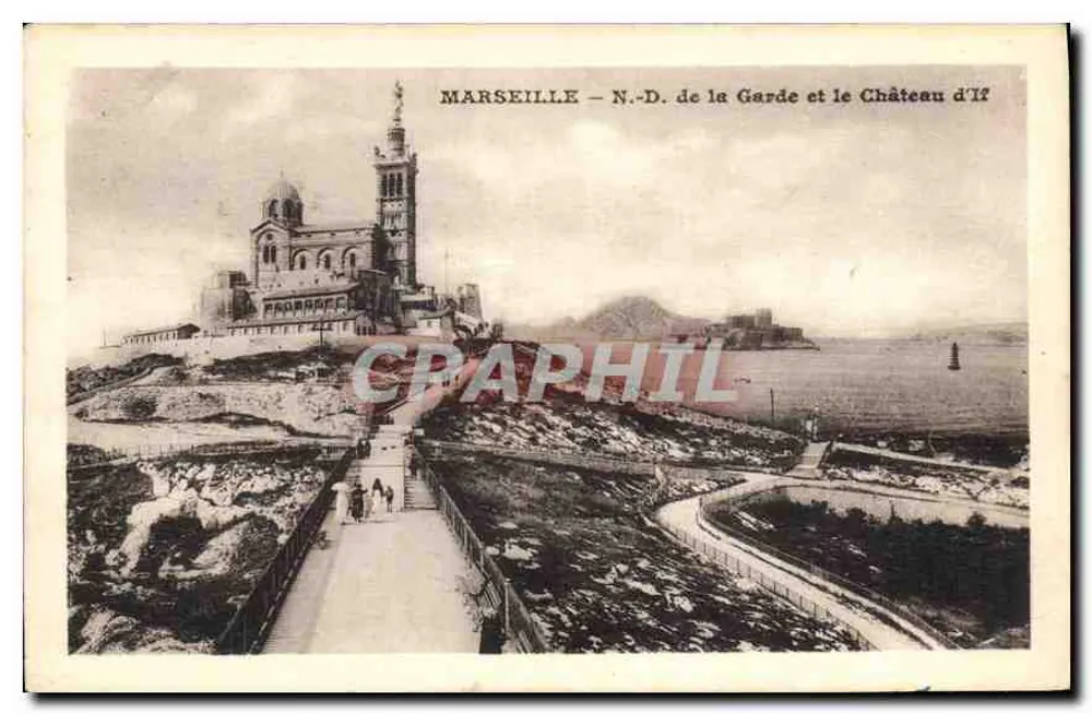 Marseille — Notre-Dame de la Garde und das Schloss If - Vorderseite