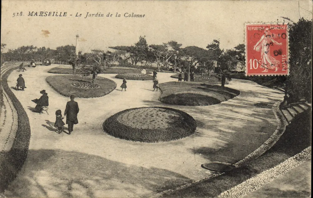 Marseille - Der Garten der Säule — unbekannter Verleger, Nr. 528 - Vorderseite