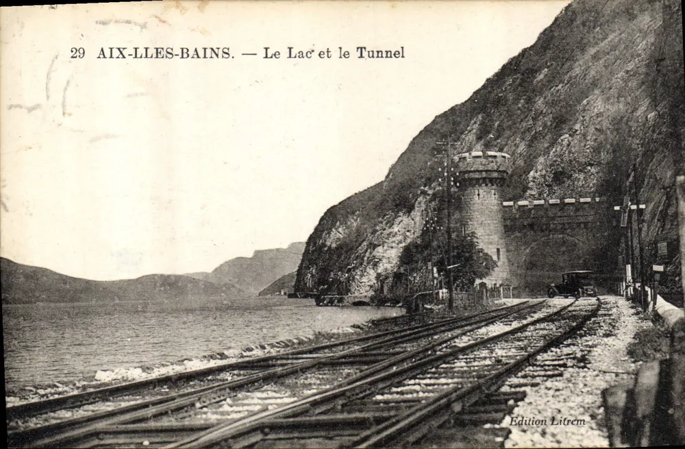 Aix-les-Bains — El Lago y el Túnel — Edición Litrem - Anverso