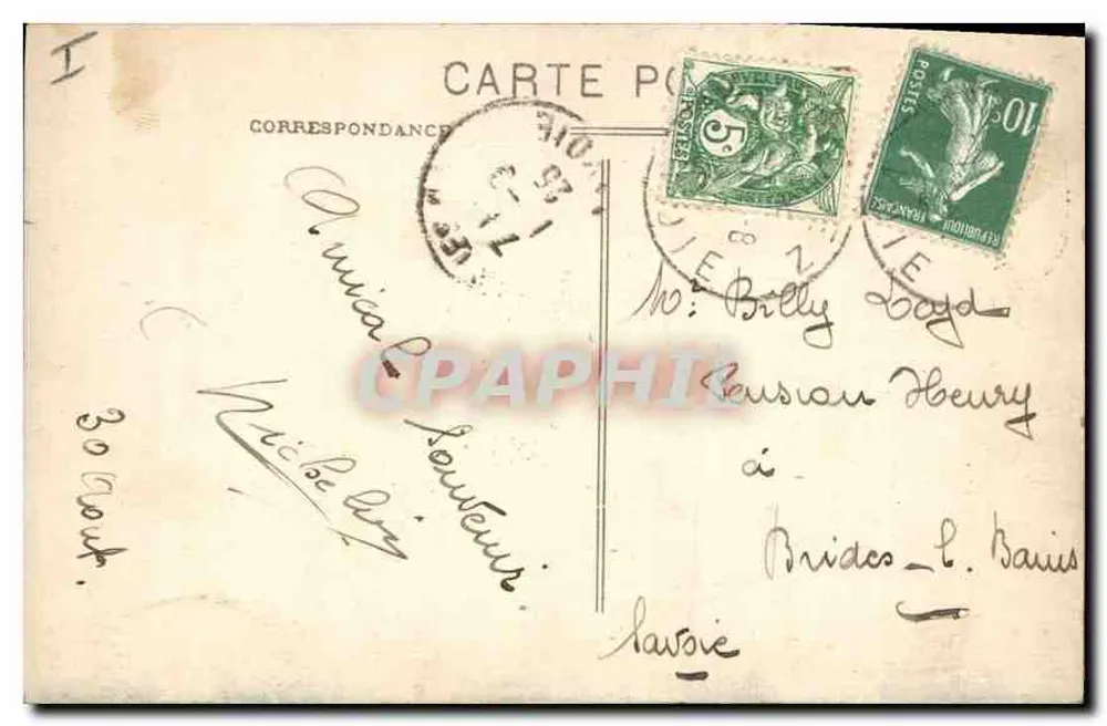 Mount Pourri (3788 m) von der Spitze der Roten Nadel gesehen — Verlag Bertrand, Bonne-St-Maurice, Nr. 241 - Rückseite