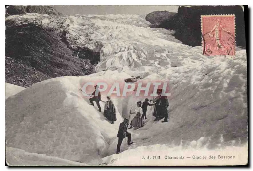 Chamonix — Glacier des Bossons — J. J. 7781 - Awers