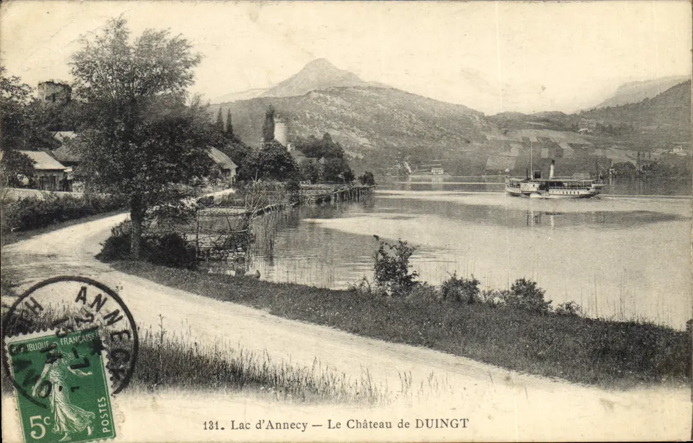 Lago de Annecy — O Castelo de DUINGT — Editor J. Buoque, n.º 131 - Frente