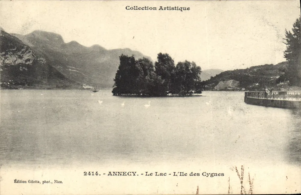 Annecy - Der See - Die Insel der Schwäne — Edition Gilelta, phot., Nice, Nr. 2414 - Vorderseite