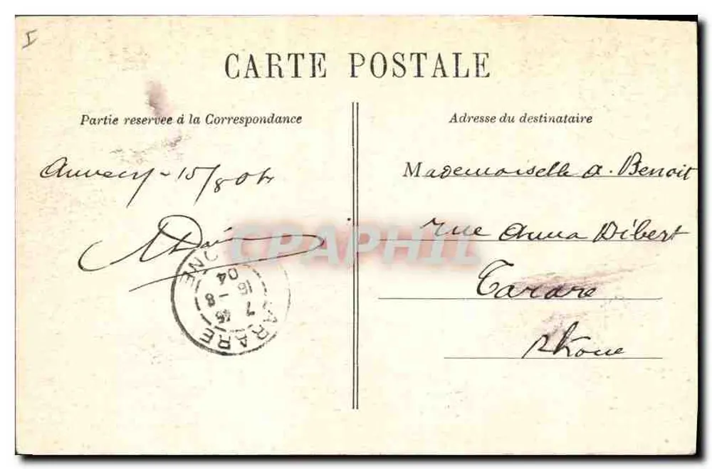 See Annecy — Schloss Duingt und Talloires — Edition A. Gardet, Annecy - Rückseite