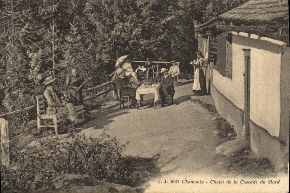 Chamonix — Chalet nad kaskadą Dard — J. J. 5983 - Awers