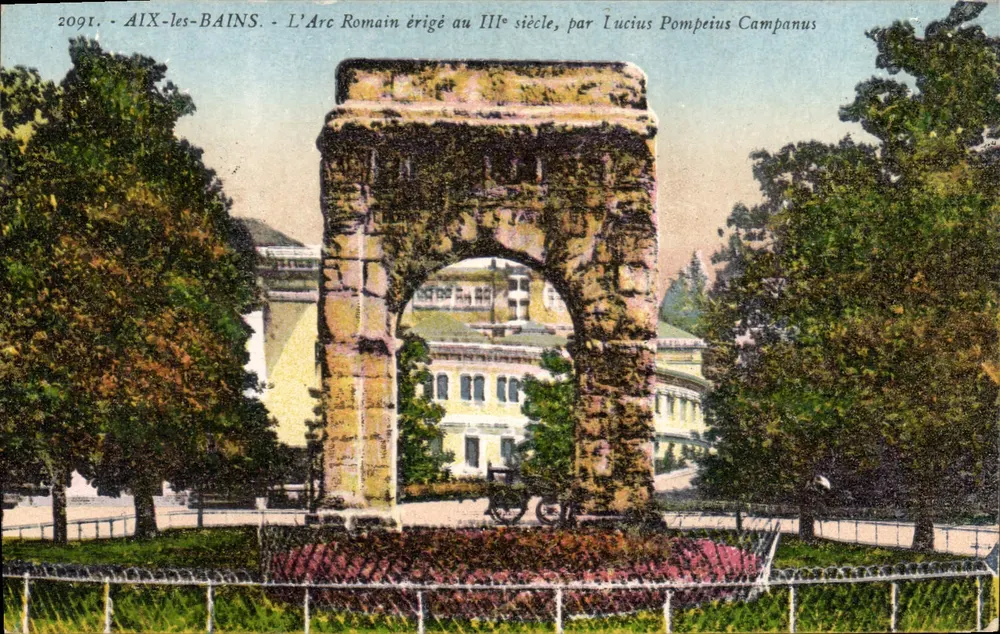 AIX-LES-BAINS - Der römische Bogen errichtet im 3. Jahrhundert von Lucius Pompeius Campanus - Vorderseite