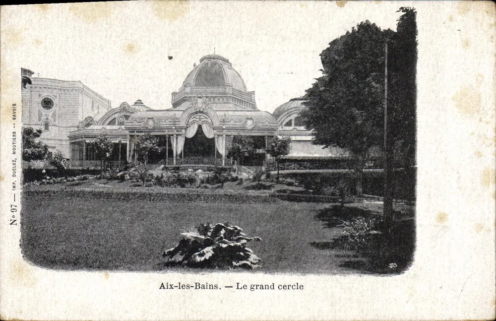 Aix-les-Bains — Il grande cerchio — IMP. DUCLOZ, MOUTIERS — Serie N° 97 - Recto