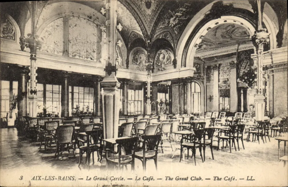 AIX-LES-BAINS — O Grande Círculo — O Café — The Great Club — The Café — LL. - Frente