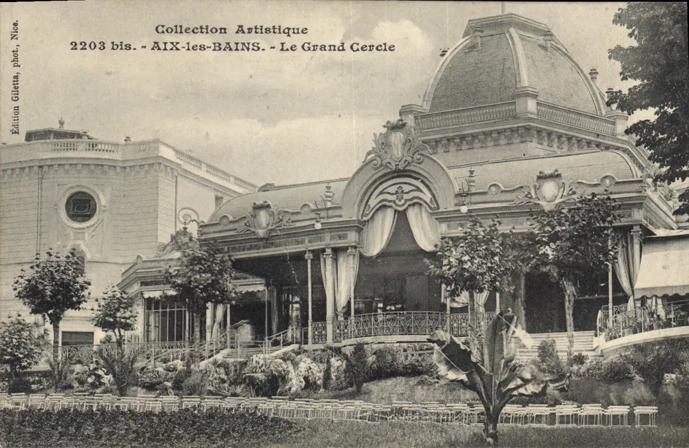 AIX-LES-BAINS — Il Grand Cercle — Edizione Gilletta, fot., Nice, n° 2203 bis - Recto