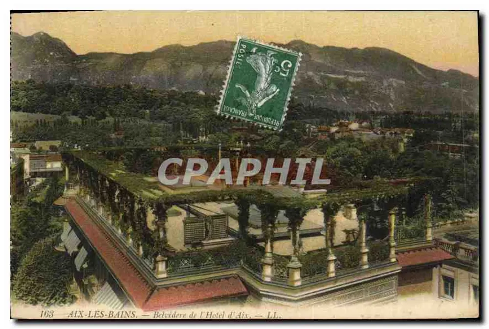 AIX-LES-BAINS — Belvédère do Hotel d'Aix — LL, n°163 - Frente