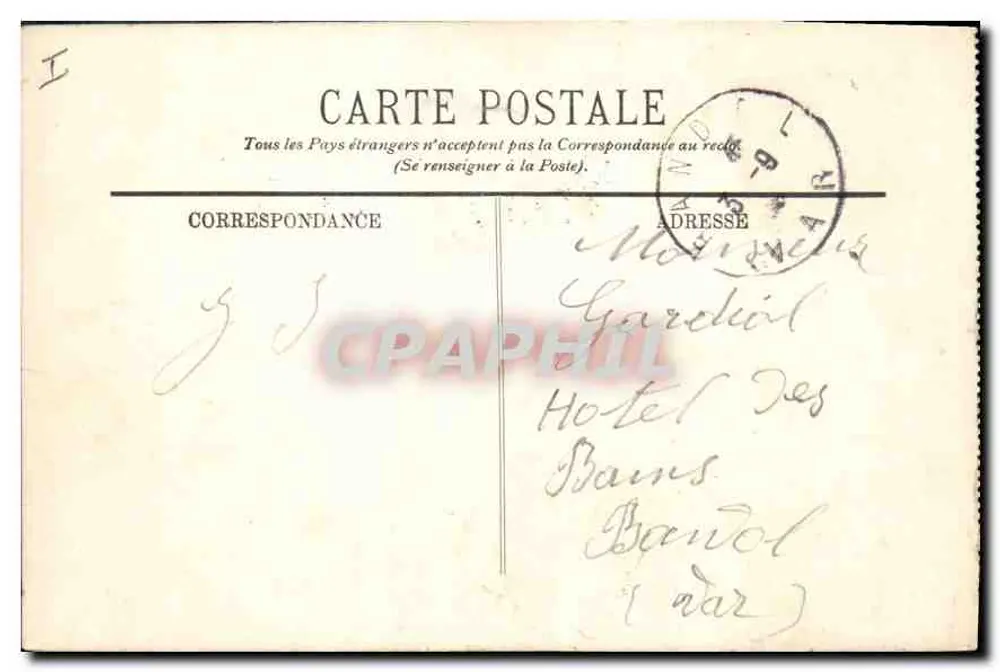 AIX-LES-BAINS — Belvédère do Hotel d'Aix — LL, n°163 - Verso