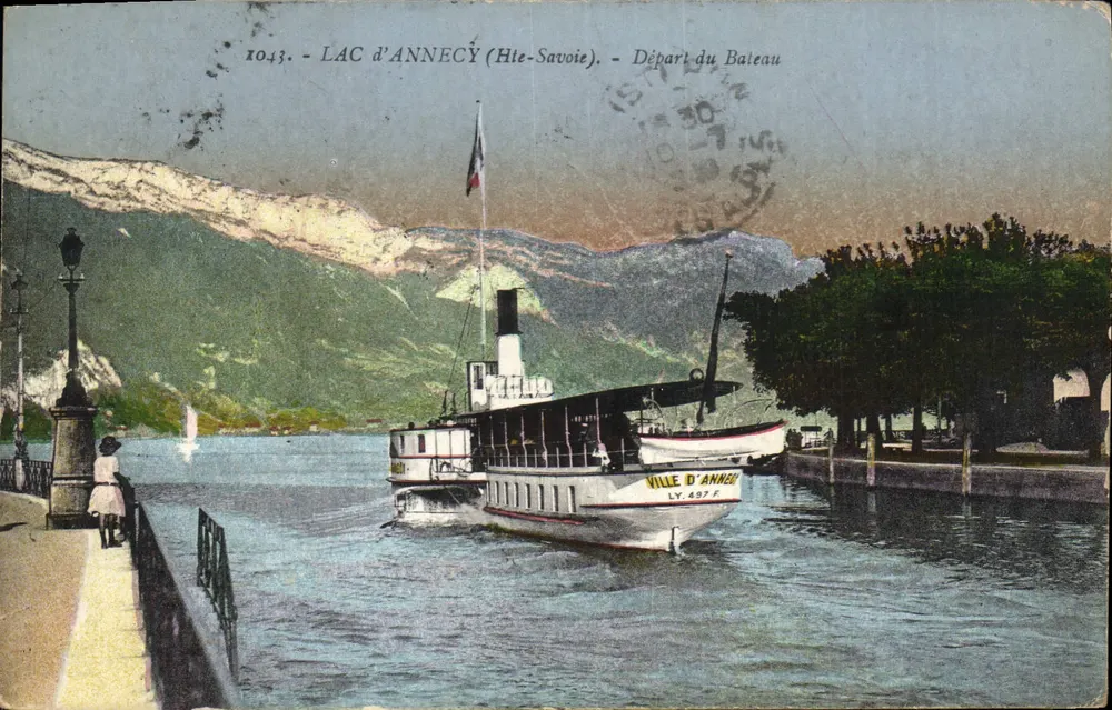 See Annecy (Haute-Savoie) — Abfahrt des Bootes — L. Fauré, Verlag in Annecy, Nr. 437 - Vorderseite