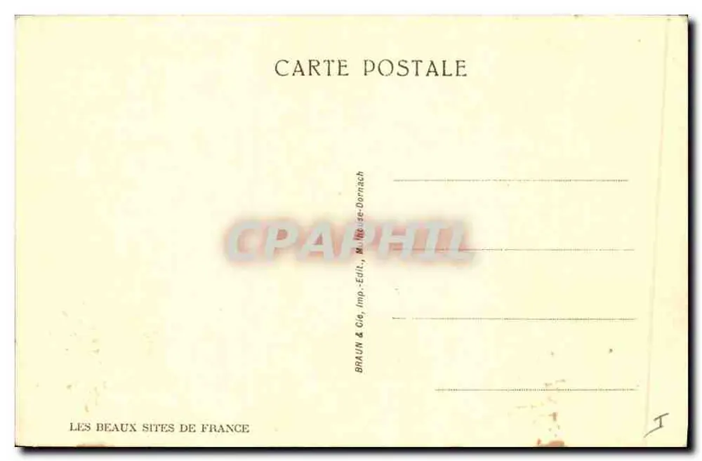 Chamonix — Der Seilbahnplan-Praz bei Brévent und das Massiv des Mont-Blanc — Braun & Cie, imp. - Edit., M. Rue de-Dornach - Rückseite