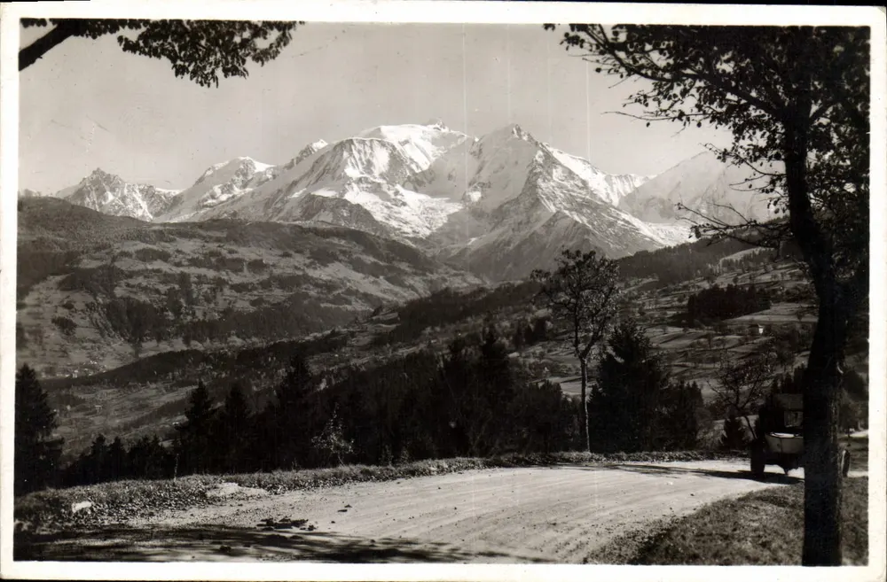 Route von Sallanches-Megève — Panorama des Mont-Blanc — I. MORAND Megève - Vorderseite