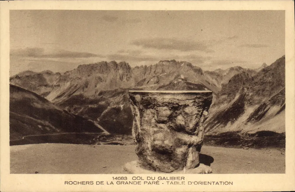 Col du Galibier — Rochers de la Grande Paré — Orientierungstafel — Serie 14683 - Vorderseite