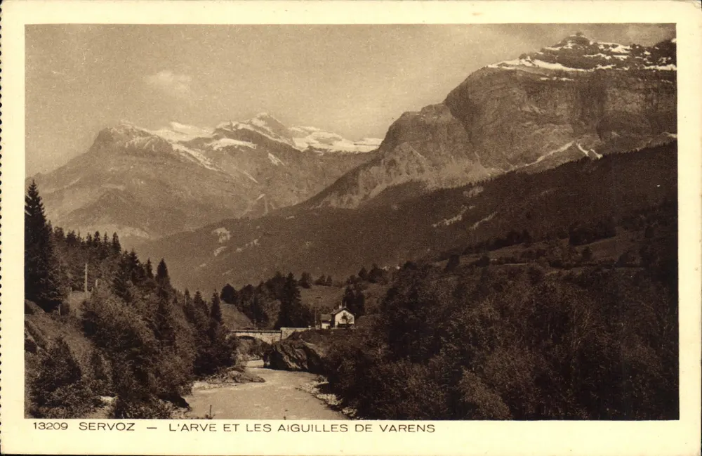 Servoz — Die Arve und die Aiguilles de Varens — Serie 13209 - Vorderseite