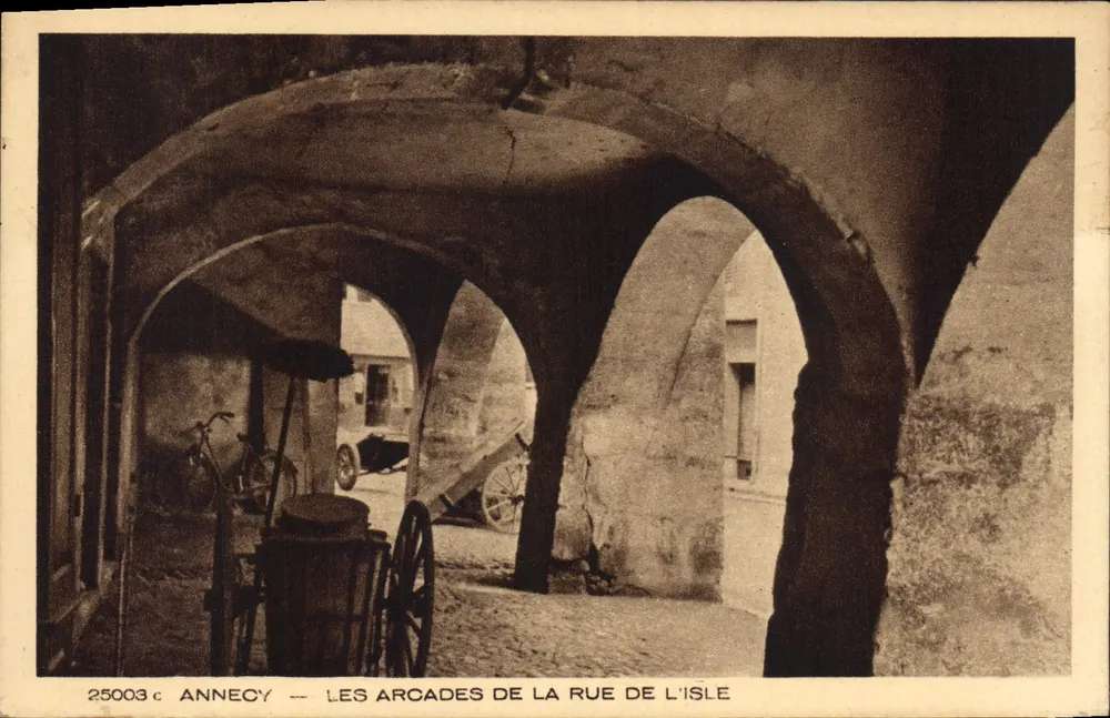 Annecy — Die Arcaden der Rue de l'Isle — Verleger Braun & Cie, Dornach - Vorderseite
