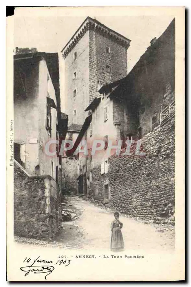Annecy — La Tour Perrière — Bittier, fot.édit., Annecy, n°427 - Frente