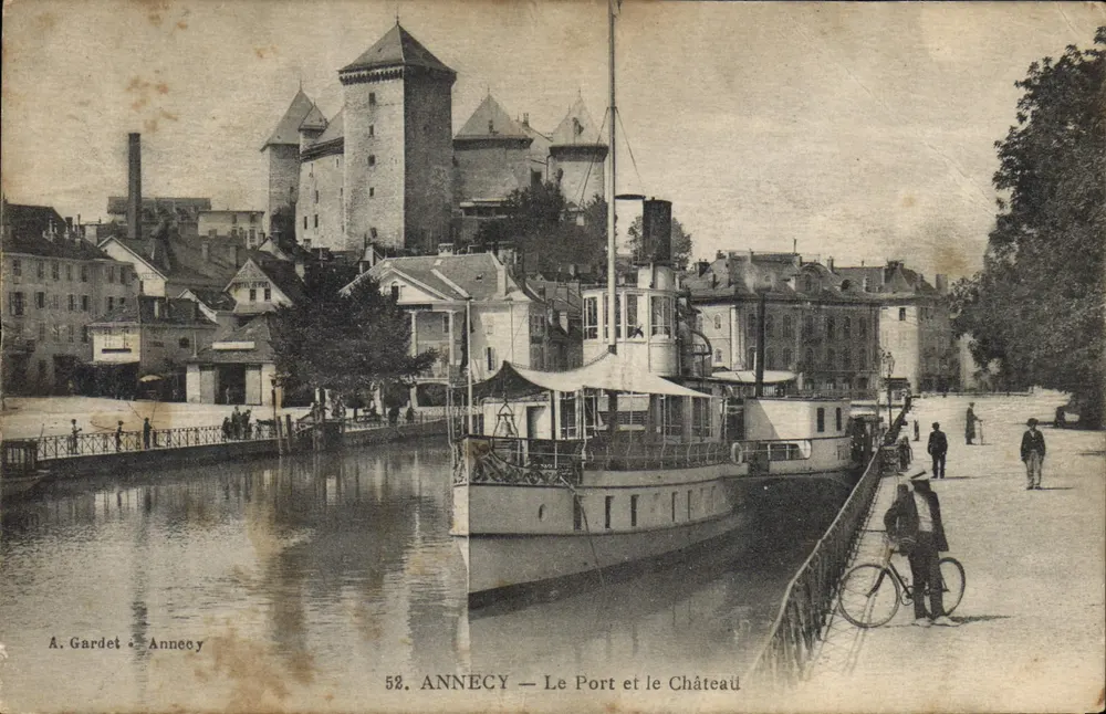 Annecy — Der Hafen und das Schloss — A. Gardet - Anneoy, Nr. 52 - Vorderseite