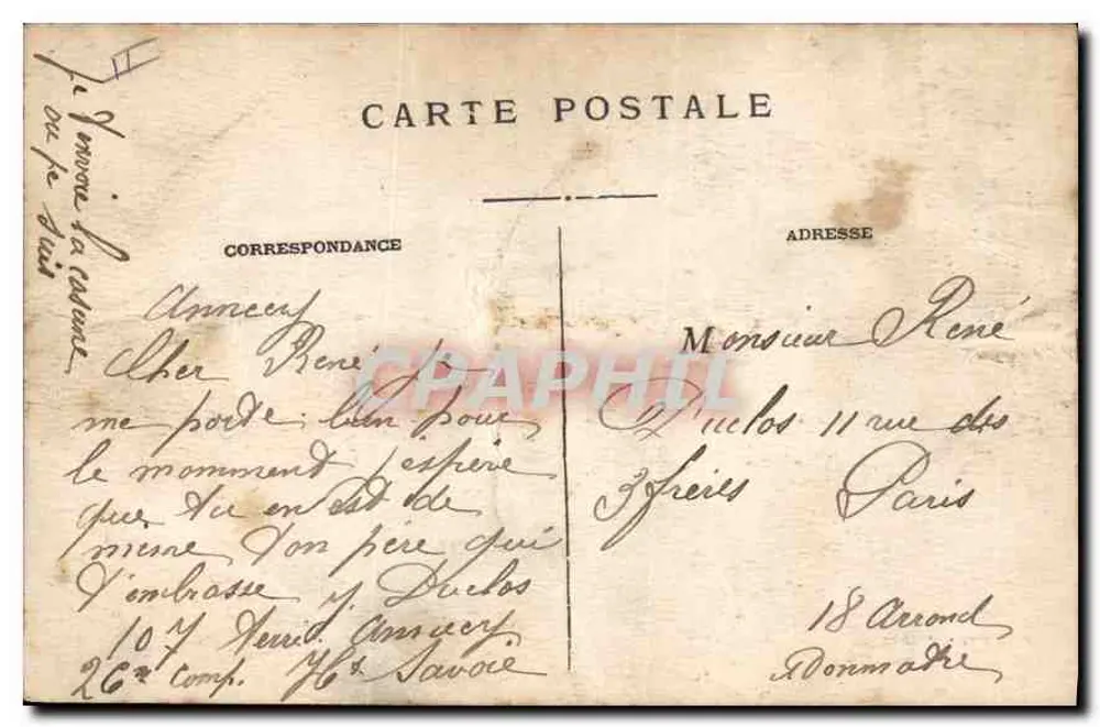 Annecy — Der Hafen und das Schloss — A. Gardet - Anneoy, Nr. 52 - Rückseite