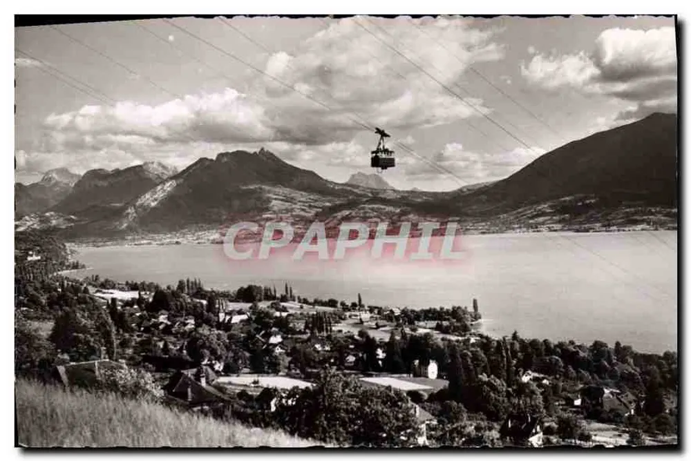 See Annecy — Allgemeine Ansicht und Seilbahn — Editions G. Moubet, Annecy, n° 739 - Vorderseite