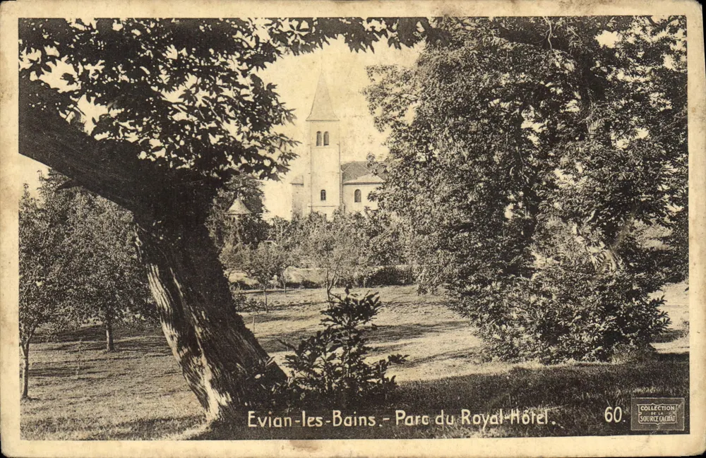 Evian-les-Bains - Parque do Hotel Royal — Coleção Source Cachat n°60 - Frente