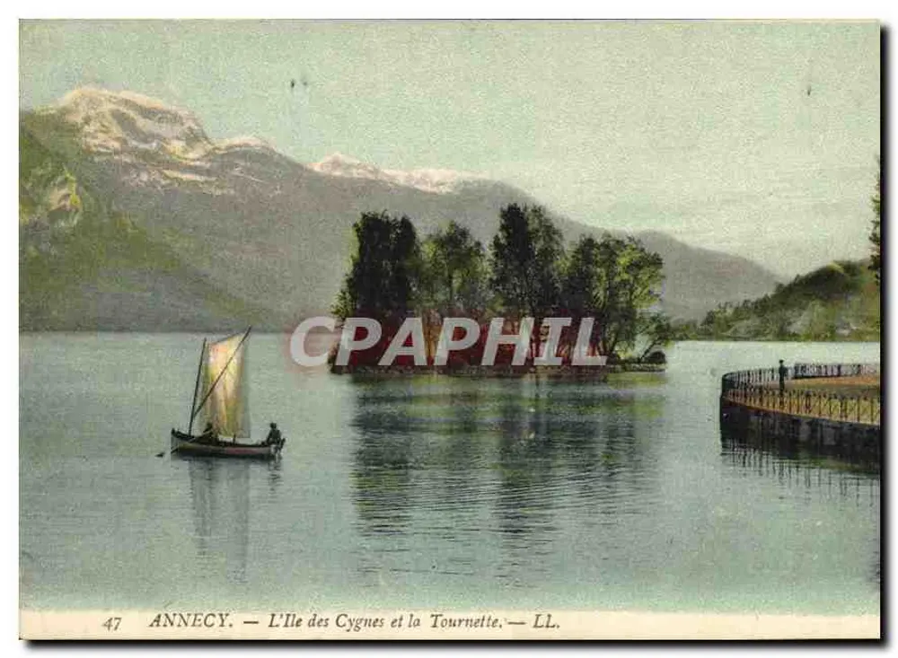 Annecy — Die Insel der Schwäne und die Tournette — LL. Nr. 47 - Vorderseite