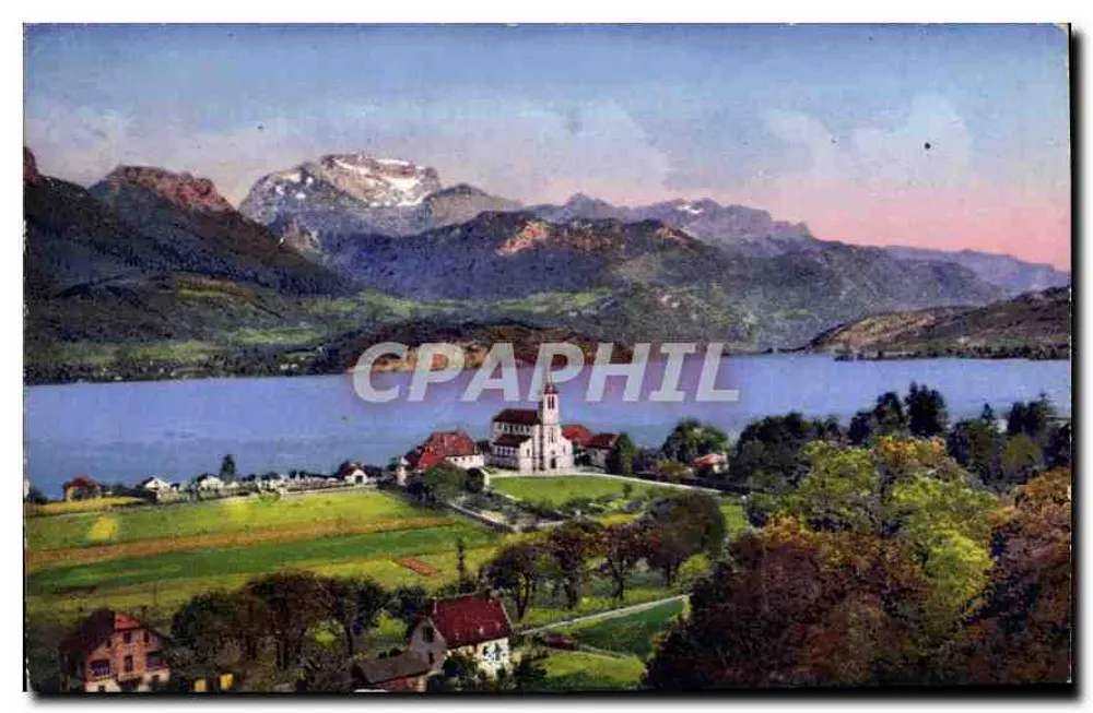 See Bourget — Panoramablick mit Kirche — Éditions Le Tournenet, Annecy - Vorderseite
