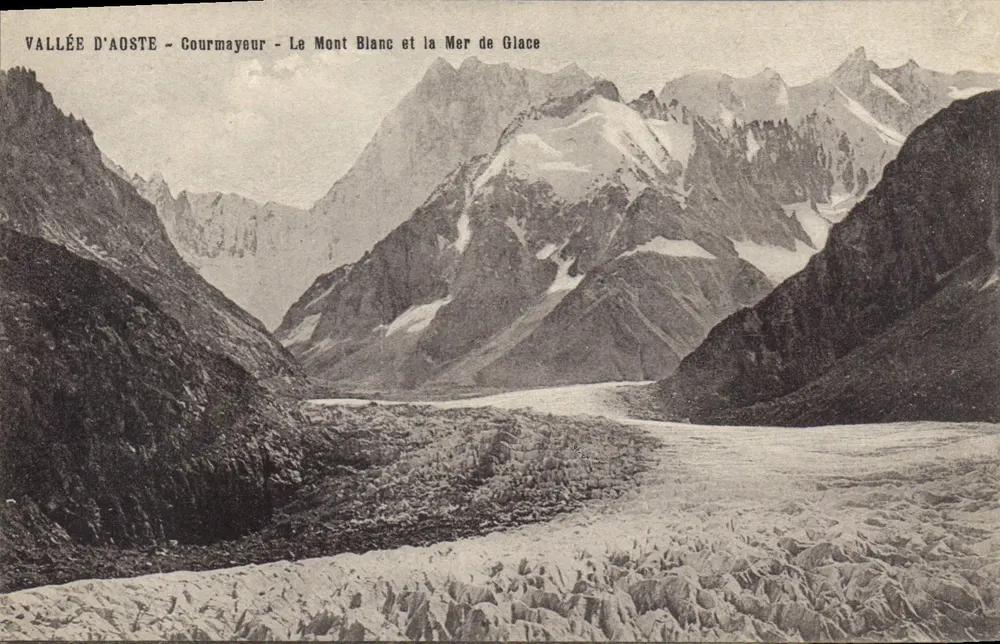 Aostatal - Courmayeur - Mont Blanc und das Meer von Glace - Vorderseite