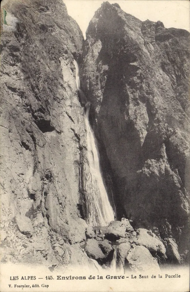 Die Alpen — 145. Umgebung von La Grave — Le Saut de la Pucelle — V. Fournier, Verlag Gap - Vorderseite