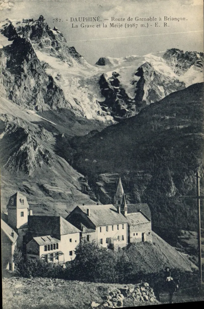 La Grave und die Meije (3987 m.) — Dauphiné — Route von Grenoble nach Briançon — E. R. - Vorderseite