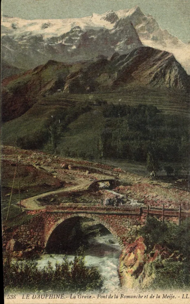 La Grave - Brücke der Romanche und Meije - LL - Vorderseite
