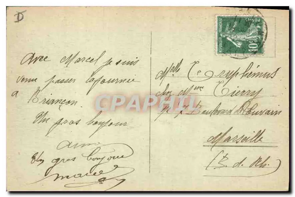 Briançon e o Forte das Cabeças — Editor E.R. n°1762 - Verso