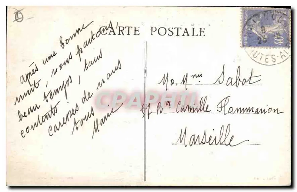 BRIANÇON — Forte do castelo - Casernas B. E. R. — Cruz de Toulouse 1973 - Verso