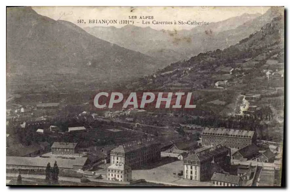 Le Caserne a Sainte-Catherine — Briançon (1321°) — Editore V. Blanquer, n° 167 - Recto