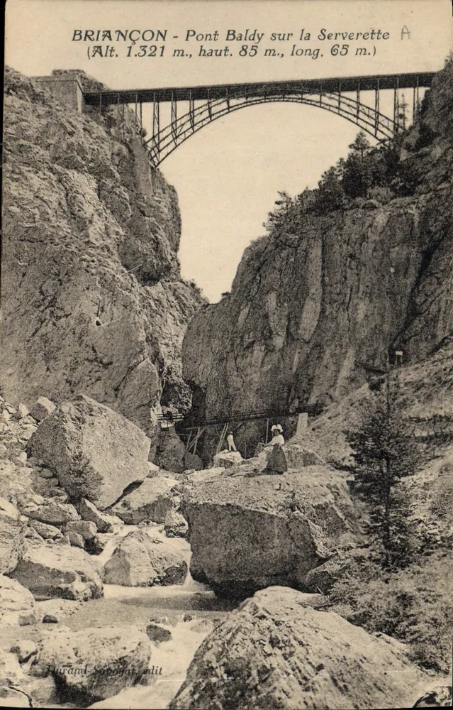BRIANÇON - Ponte Baldy sobre a Serverette — editor Pourand Sabonat, n° A - Frente