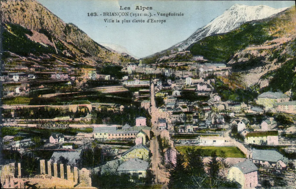 Briançon (1321 m.) — Allgemeiner Blick — Höchste Stadt Europas — Verlag: Malevout, Gap, Nr. 163 - Vorderseite