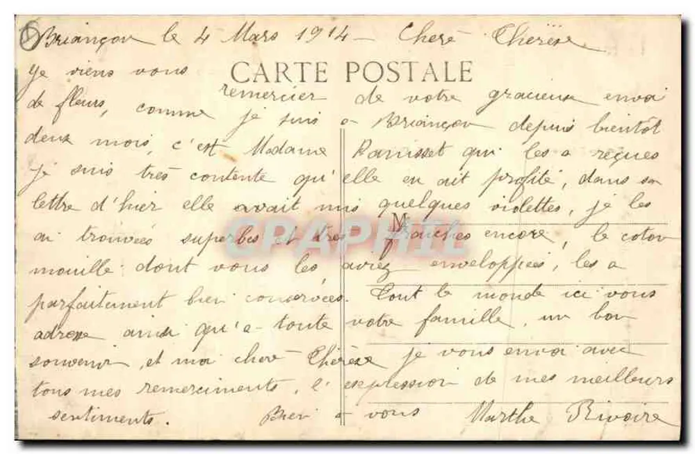 Briançon — Allgemeiner Blick — Die höchste Stadt Europas — V. Gendreau, Verlag (Nr. 163) - Rückseite