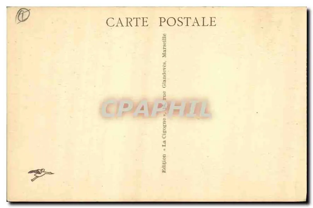 Cours Mirabeau. Alte Tür mit Karyatiden — Aix-en-Provence — Edition La Cigogne, Marseille - Rückseite