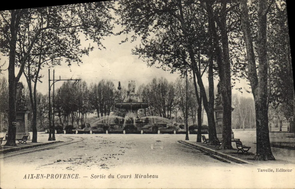 Aix-en-Provence — Saída do Cours Mirabeau — Tavelle, Editor - Frente