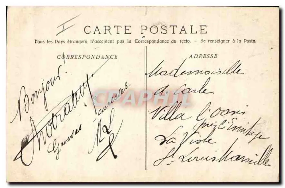 Aix-en-Provence — Rue Cardinale und Kirche Saint-Jean — Sammlung Faussaud - Rückseite