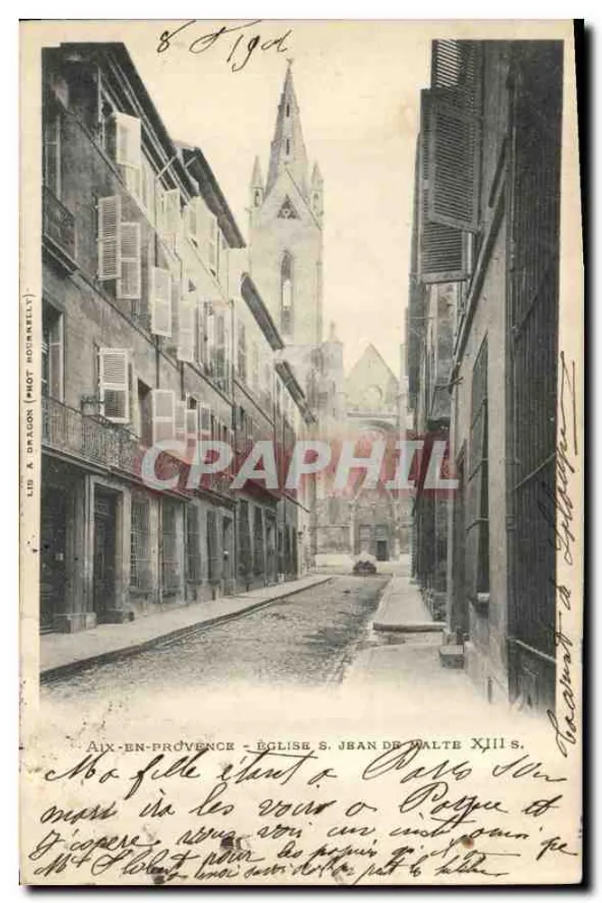 Aix-en-Provence — Kirche Saint-Jean de Malte, 13. Jahrhundert — Lib A. Oregon (Fot. H. Romain) - Vorderseite