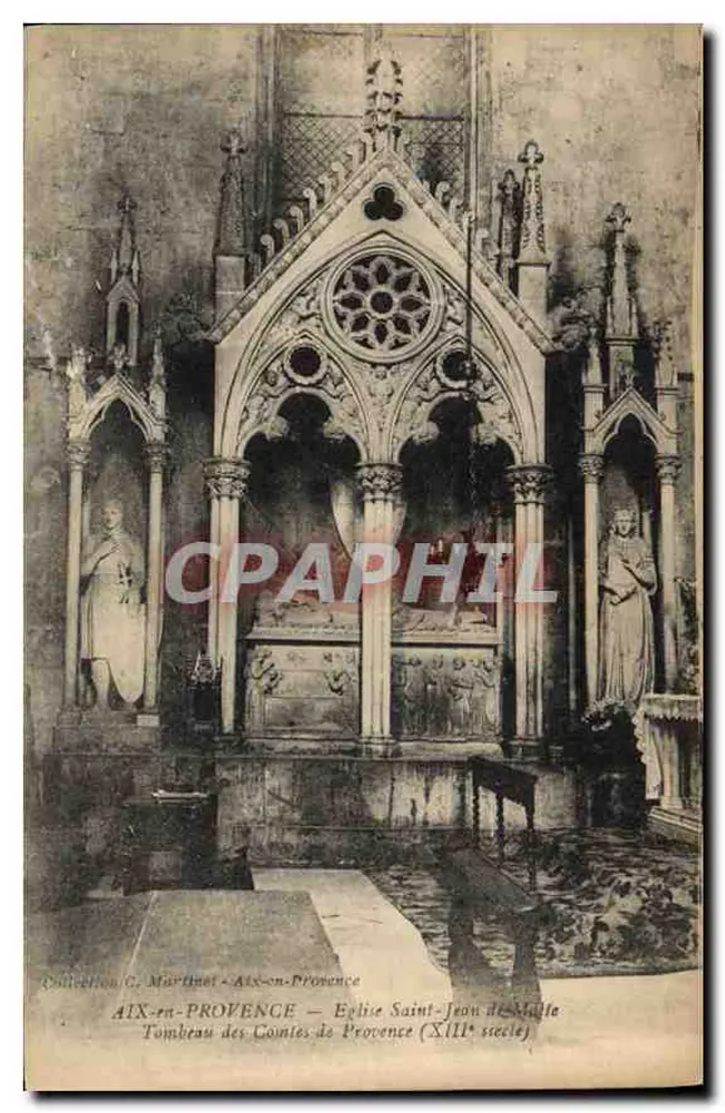 Aix-en-Provence — Kirche Saint-Jean de Malle — Grab der Grafen von Provence (13. Jahrhundert) - Vorderseite