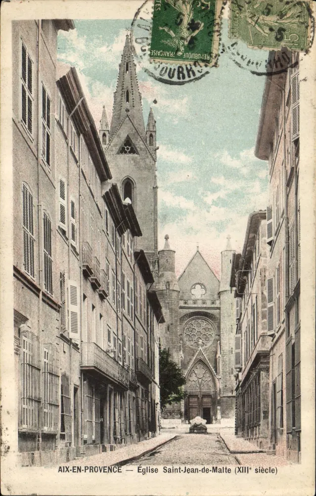 Aix-en-Provence — Kirche Saint-Jean-de-Malte (13. Jahrhundert) - Vorderseite